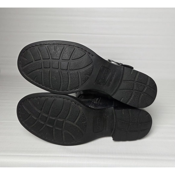 Born Crown Black Leather Knee High Boots Womens Sz 6M Style D86203 - Picture 7 of 10